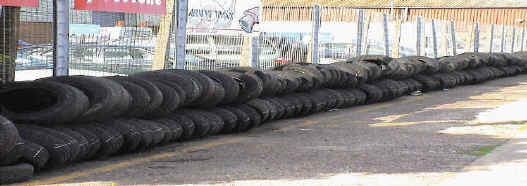 Tyres ready for disposal