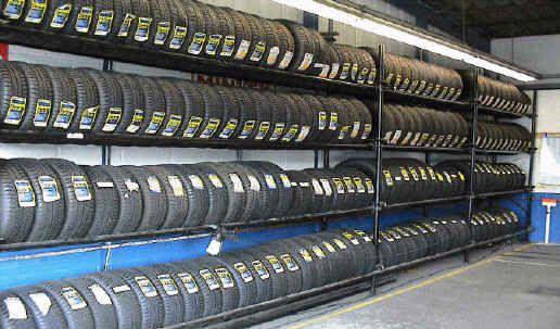 100's of tyres are always in stock